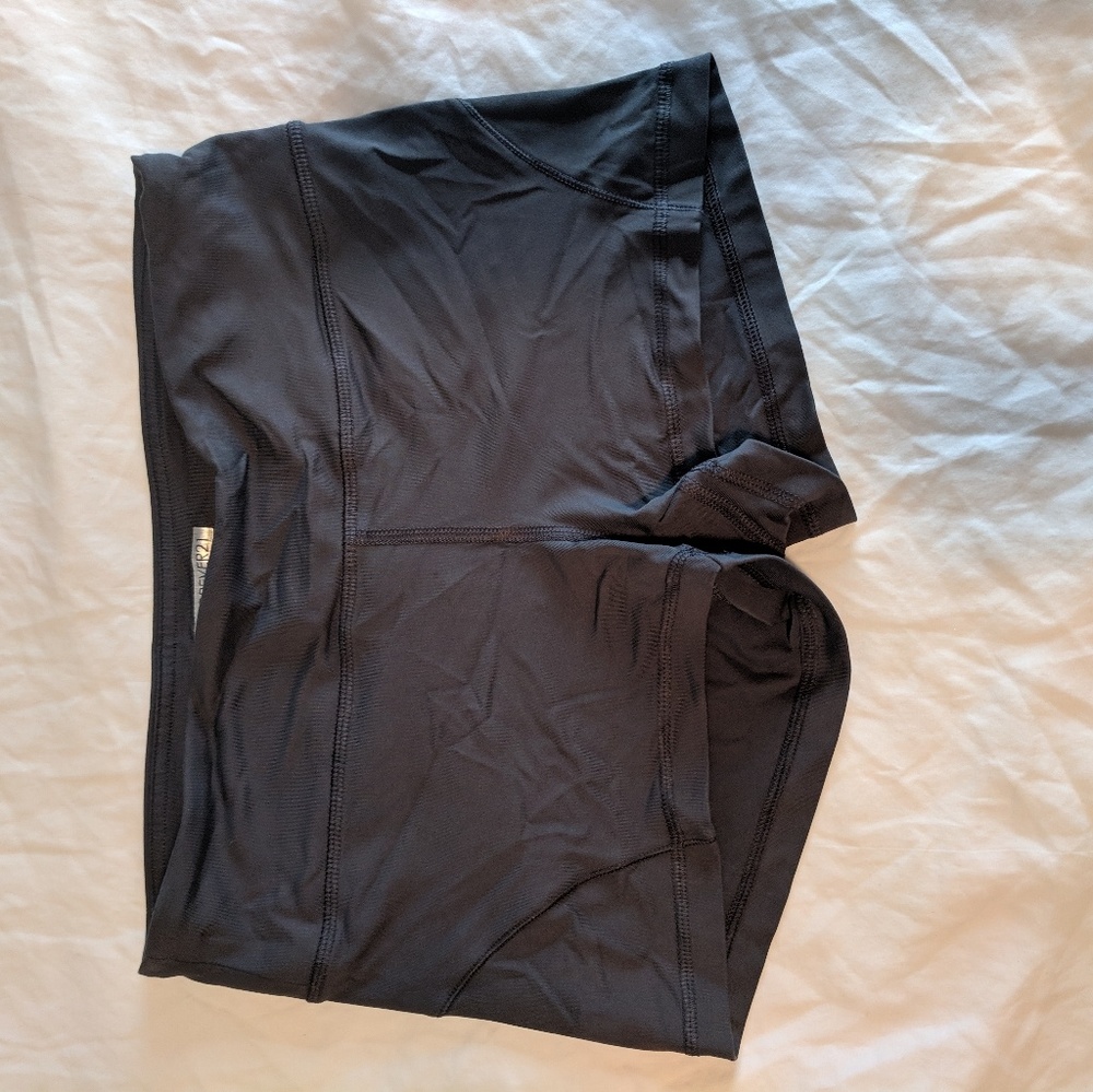 Grey spandex yoga shorts
